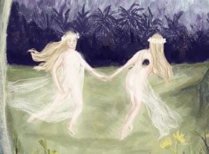 elverne danser i deres underjordiske verden